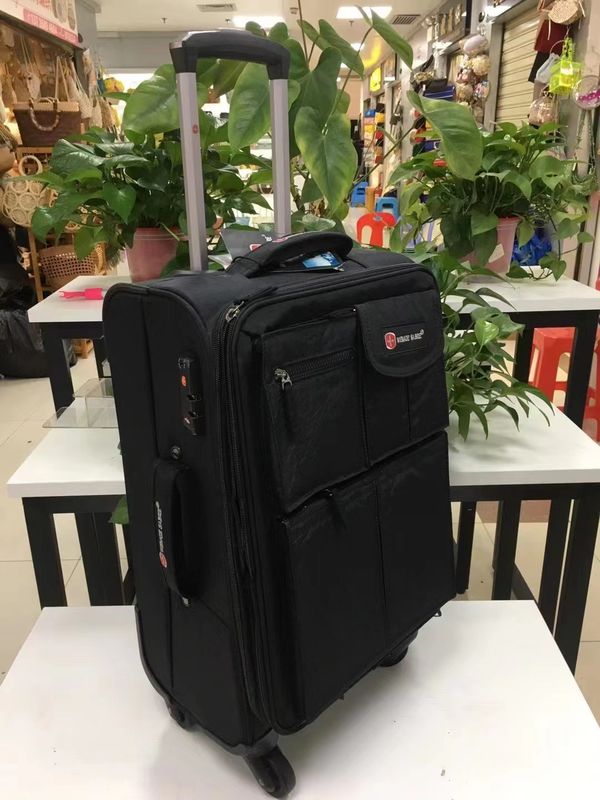 Sac à bagages en tissu léger 20 pouces 22 pouces 24 pouces Noir