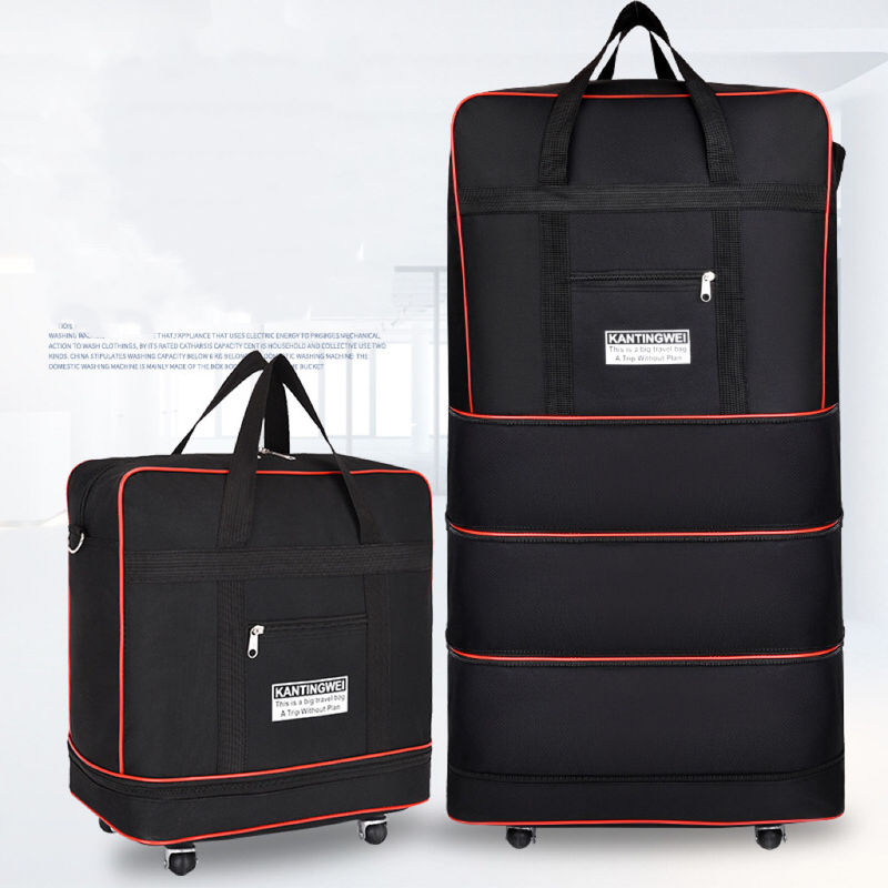 Tissu d'Oxford de grande capacité Bagage à roulement porte-documents multicolore pratique