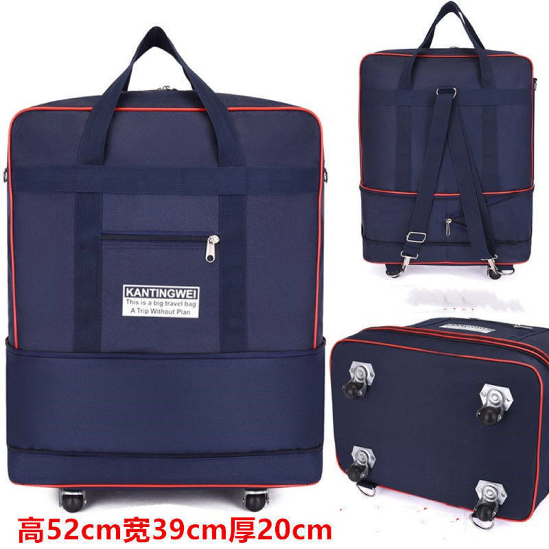 Tissu d'Oxford de grande capacité Bagage à roulement porte-documents multicolore pratique