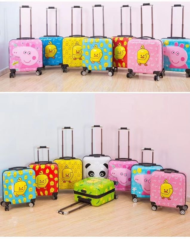 Vente à chaud et bon marché Abdos Enfants sac à bagages de voyage chariot de 18 pouces personnage de dessin animé enfants bagages