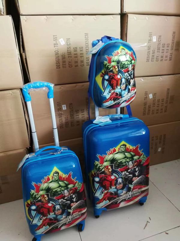 Des bandes détachables pour enfants Des valises de dessins animés Des valises durables Couleur bleue