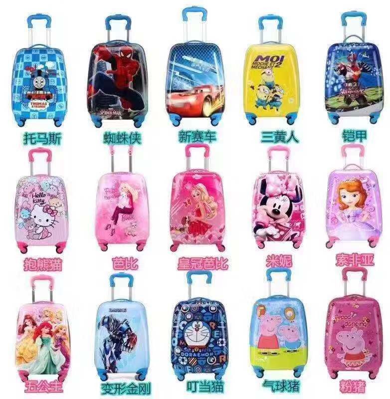 Coffre à bagages pour enfants multicolores 30L avec poignée télescopique