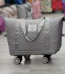 Vêtements à collier en pochoir pliable Week-end imperméable à l'eau Durable Activité en plein air Sac de voyage Bagages à roues