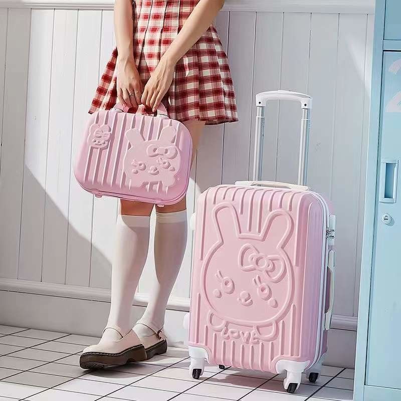 Nouveau dessin animé de l'amour mignon chat mère chariot valise bagages universels ensemble de roues valise 20 pouces étui d'embarquement AP875