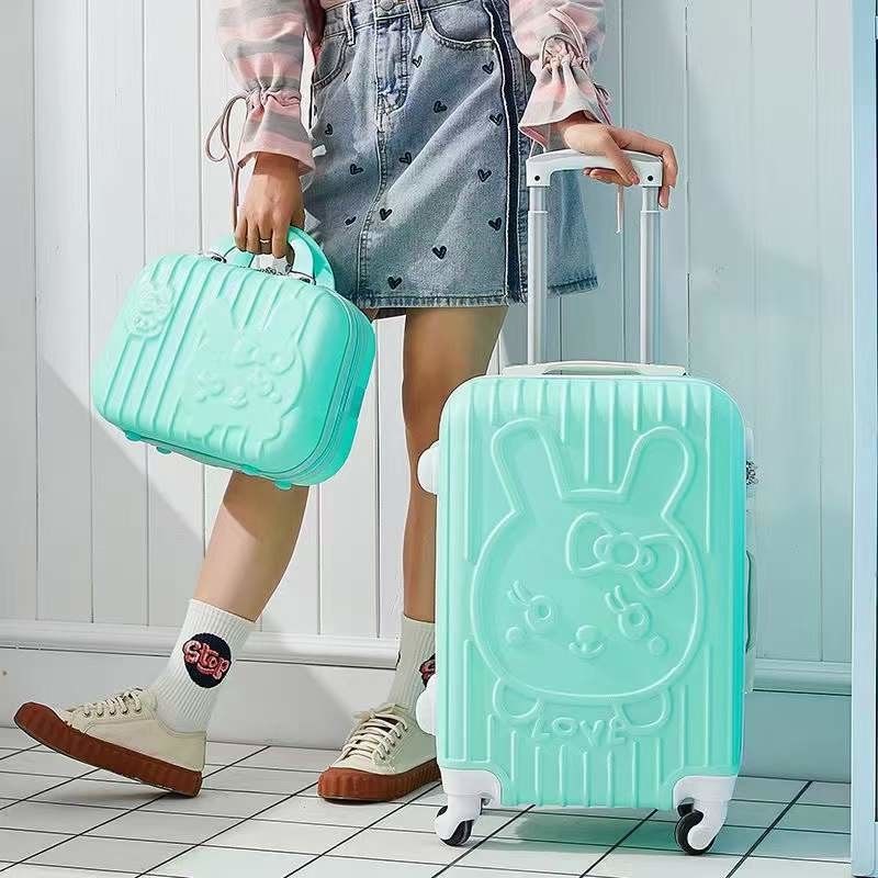 Nouveau dessin animé de l'amour mignon chat mère chariot valise bagages universels ensemble de roues valise 20 pouces étui d'embarquement AP875