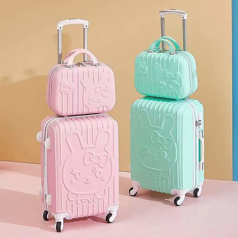Coffre à bagages bon marché pour les enfants Enfants enfants Voyage Chariot rose Sac scolaire