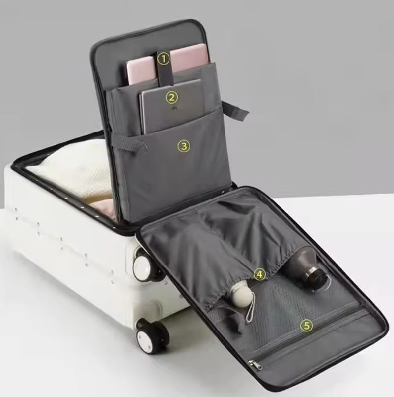 Sac à bagages PC imperméable à l'eau Voiture autonome Voyage Embarquement Valise 16/18/20/24 Pouces Ensemble de bagages de voyage