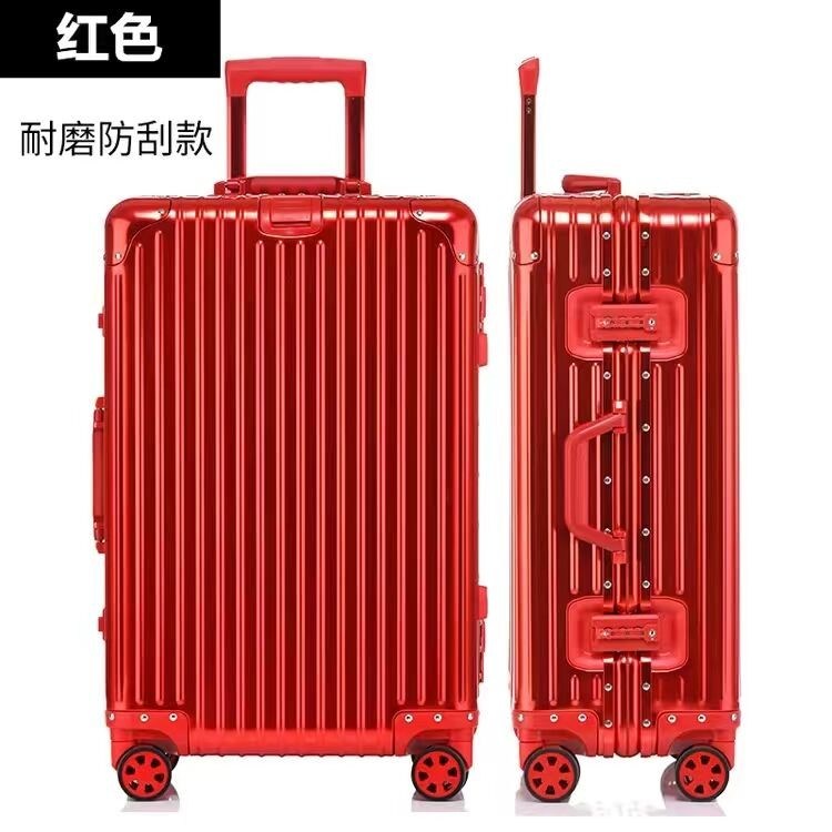 Chariot de voyage en aluminium avec roues silencieuses, coque dure et durable