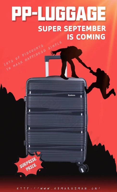 Ensemble de bagages en PP de couleur assortie de haute qualité avec une grande capacité TSA Lock Spinner