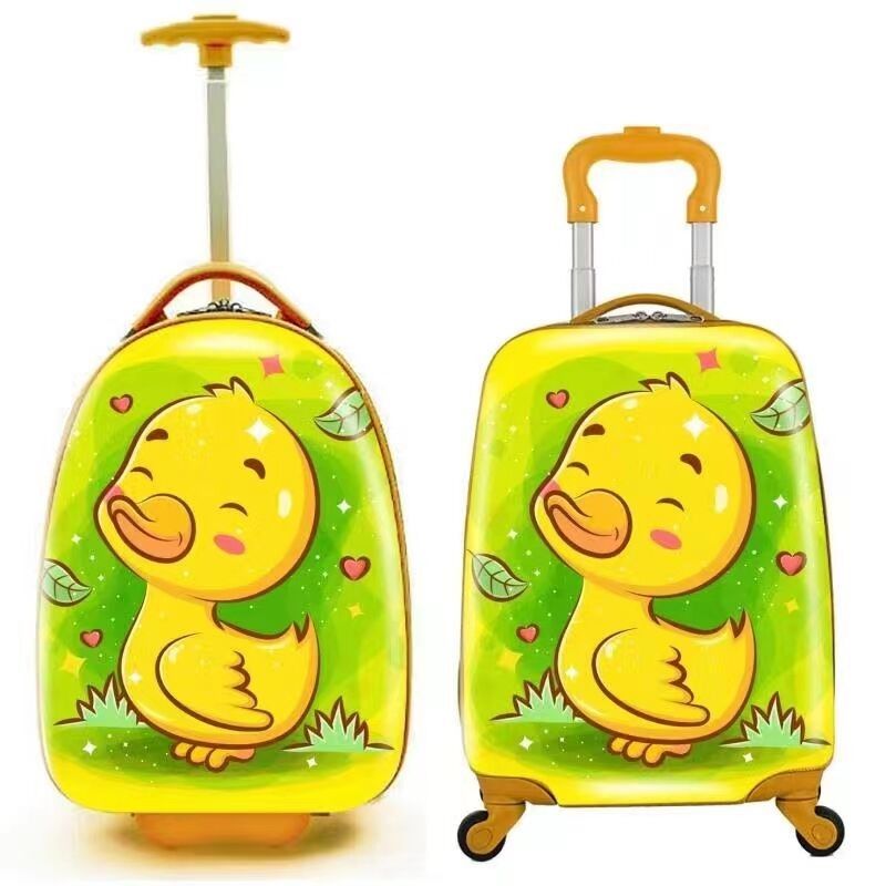 Colorier mignon enfants ABS Pc bagages avec imprimés personnalisés enfants bagages élégants enfants spinner valise pour le voyage scolaire voyage