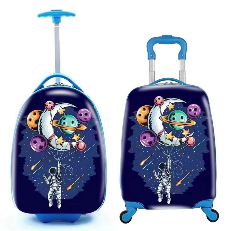 Sacs à dos pour les enfants Conception de dessins animés populaires Ensemble de valises Trousse à bagages avec enfant Sacs à dos de voyage Ensemble de bagages