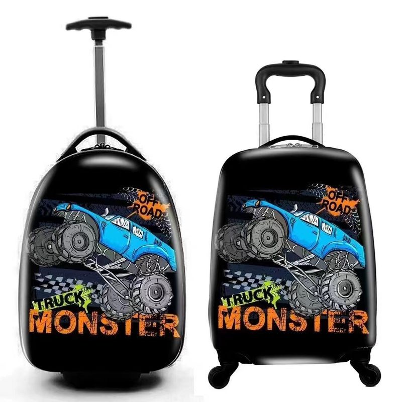 Coffre à bagages pour enfants usine personnalisée multi-forme nouveau design ABS dessin animé Impression enfants porter sur le chariot valise pour enfants valise