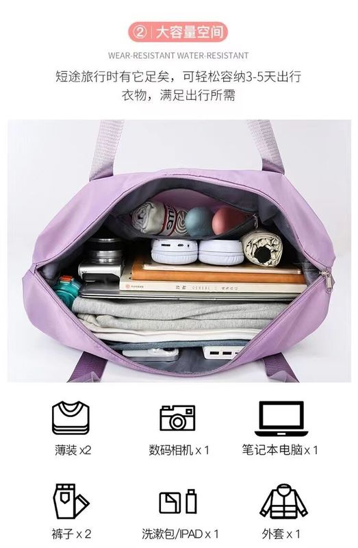Sacs à dos pliables élargis, étanches, secs et mouillés, organisateur de week-end, sac à bagages à roulettes