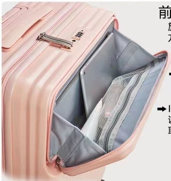 High Quality ABS PC Sac à main dur Portez sur les bagages avec TSA et porte-monnaie poche ouverte 20/24/26 pouces sacs à bagages