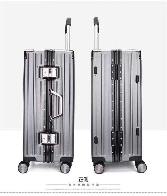 Bagage à main en aluminium, coffre à roulettes universel muet, bagage à grande capacité, sac à main