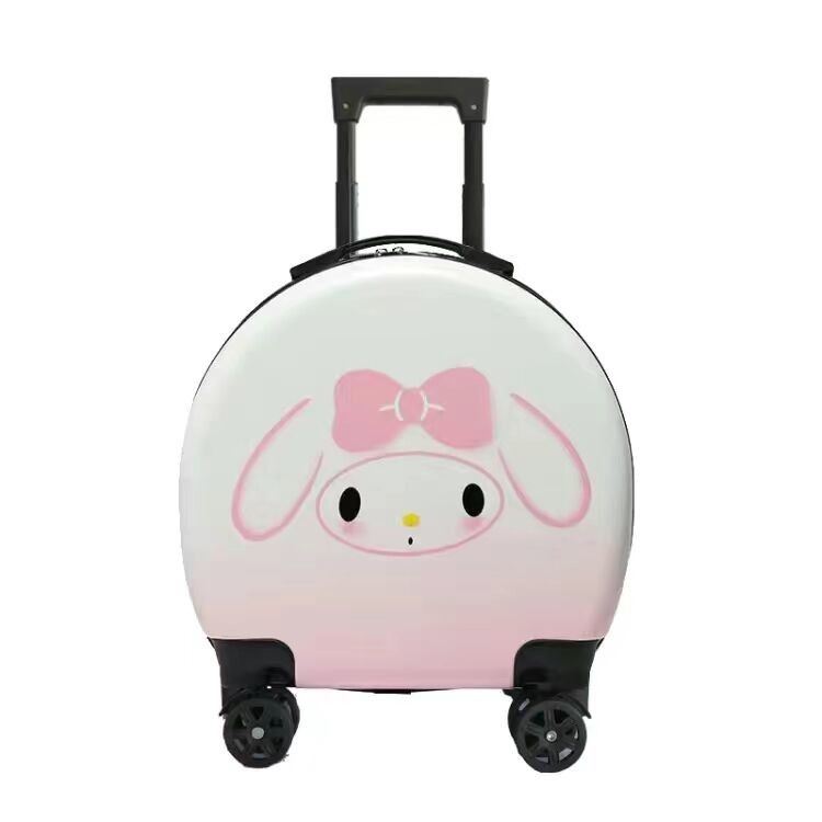 Portez une valise sur roues Voyage bagages roulants Enfants bagages arrondis Voiture de cabine Sac mignon Petite mallette