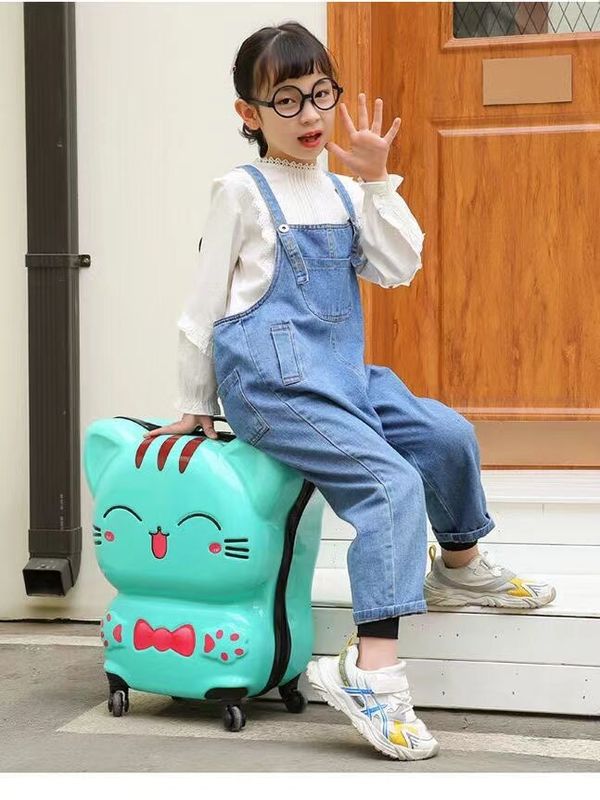 Nouveaux garçons et filles bagages ronds trousseau pour enfants boîtier de couleur dessin animé mignon bagages pour enfants