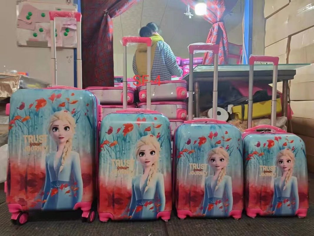 16/18/20/22 pouces enfants imperméables à l'eau imprimer bagages de voyage PC enfants sac de chariot avec roues pour l'école