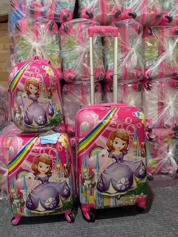Vente en gros bon prix dessin animé 12 16 20 pouces ABS enfants portent sur le chariot bagages