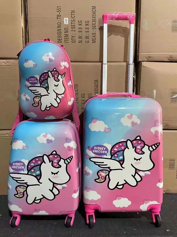 Couverture personnalisée imprimée PC Chariot léger Voyage 3pcs Set Valige Sac de voyage Portez sur les bagages Valige
