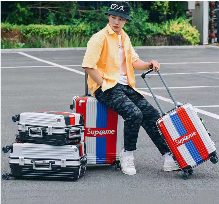 Coffret à bagages personnalisé de 20/24 pouces pour chariots pour enfants Logo personnalisé Coffret à roue universel à la mode Coffret à code cadeau