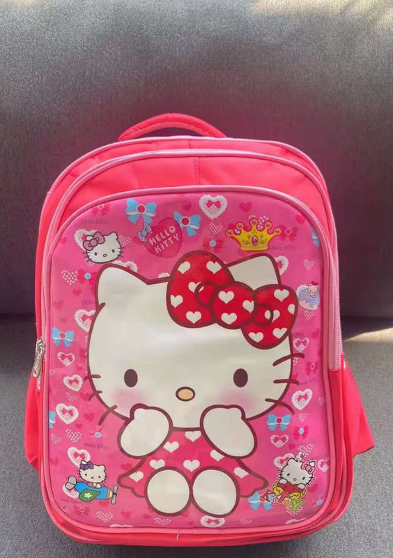 AL Kuromi École élémentaire 3d Sac à dos 3 pièces Ensemble de 1ère à 6e année de cartoon pour enfants Sac à dos Sac à crayon