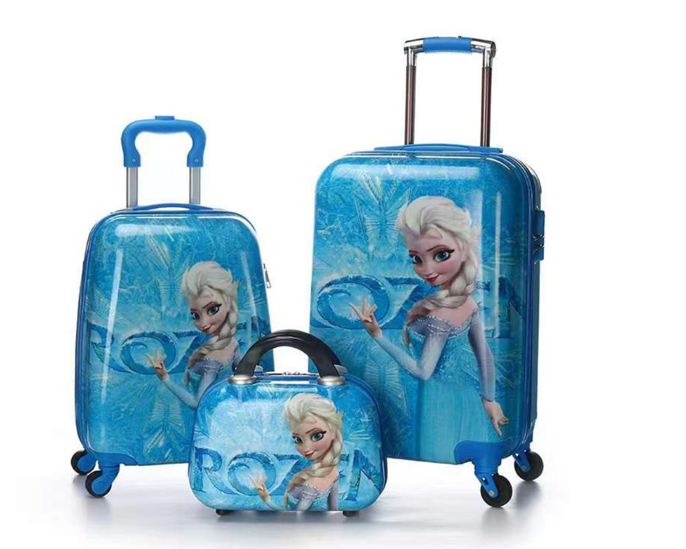 Fabrique OEM Transparent Clair Conception personnalisée dessin animé Animal Design ABS PC Sacs de voyage enfants Sacs de bagages