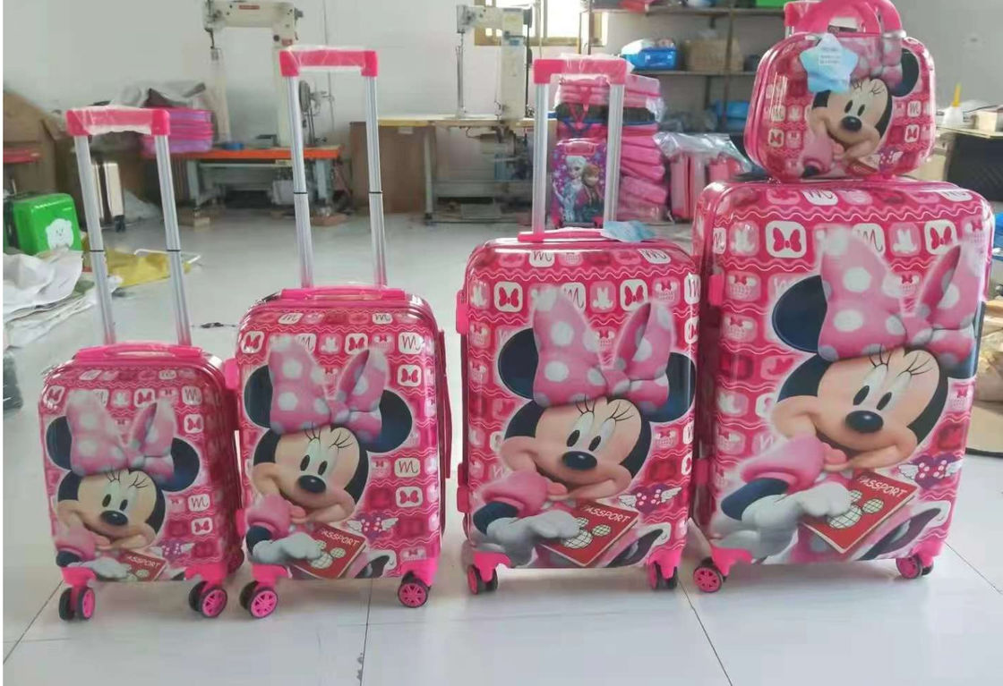 Vente en gros de dessins animés pour enfants fille princesse animal souris Kt chat valise rose chariot bagages sacs