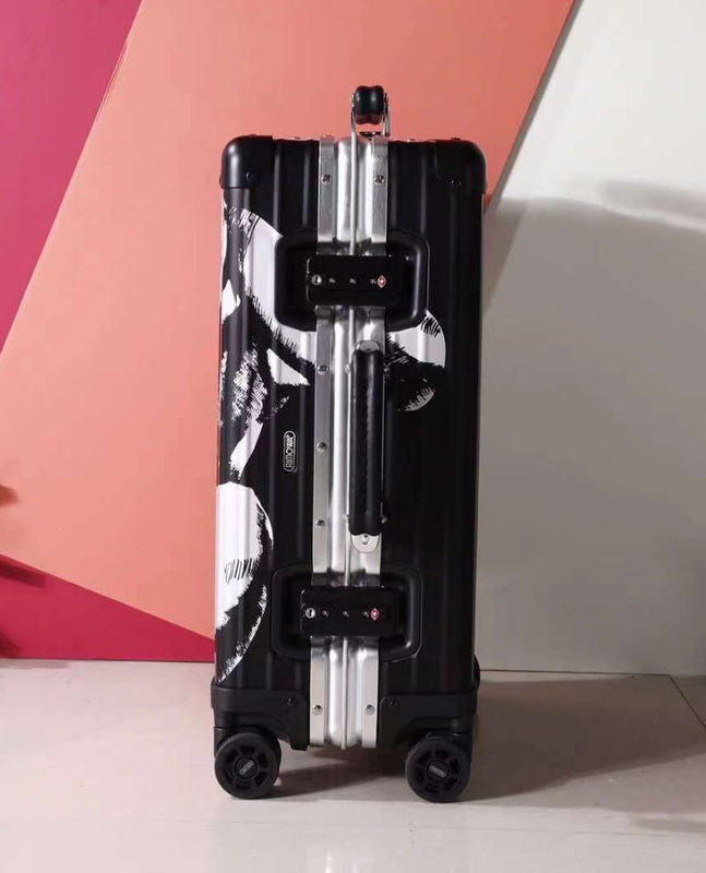 3 pièces personnalisées de bagages de chariot de voyage ABS PC sur roues personnalisé de conception imprimé