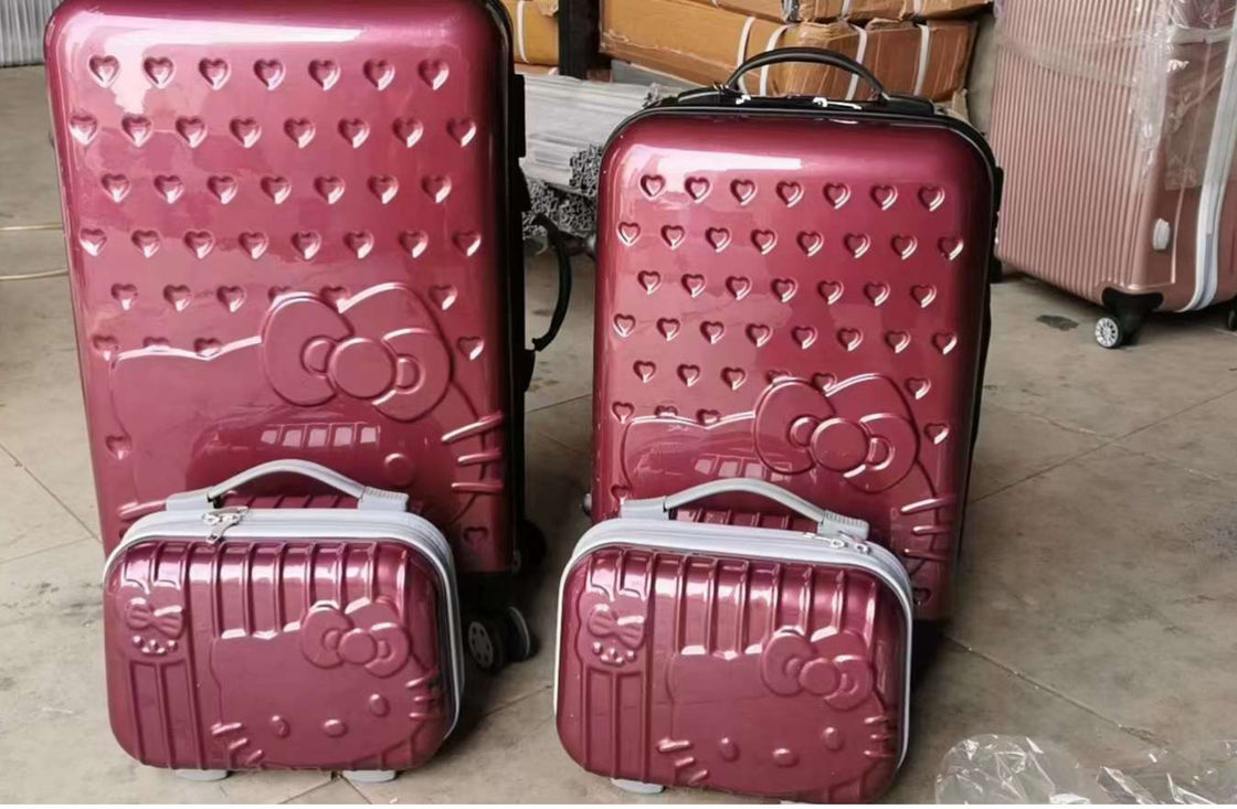 OEM Valide de voyage de couleur rose avec roues tournantes Bagage personnalisé de 20 pouces