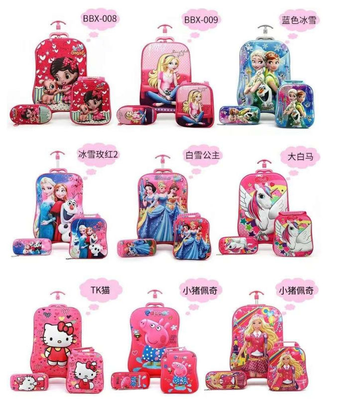 Nouveau arrivée High Quality Trolley scolaire Enfants filles sac scolaire Pour le sac de trolley scolaire