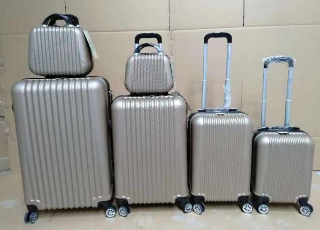 Fabrication de conception simple à rayures Voyage ABS Port-on Trolley Casse Valiances Voyage Sacs à bagages ensembles 20 24 28 pouces