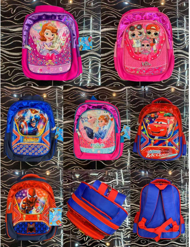 Des dessins mixtes 3D dessins animés imprimé sac à dos pour enfants 3 pcs sacs à dos pour enfants avec sac à lunch et sac crayon pour filles garçons