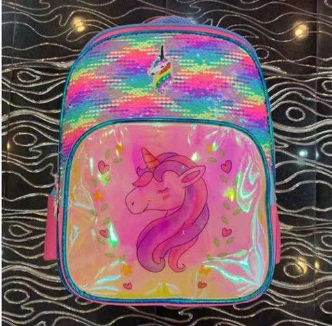 Mode sac à dos personnalisé filles Rainbow sac à dos de paillettes sac à dos de plein air enfants sac à dos décontracté pour les filles sac à l'école Unicorn