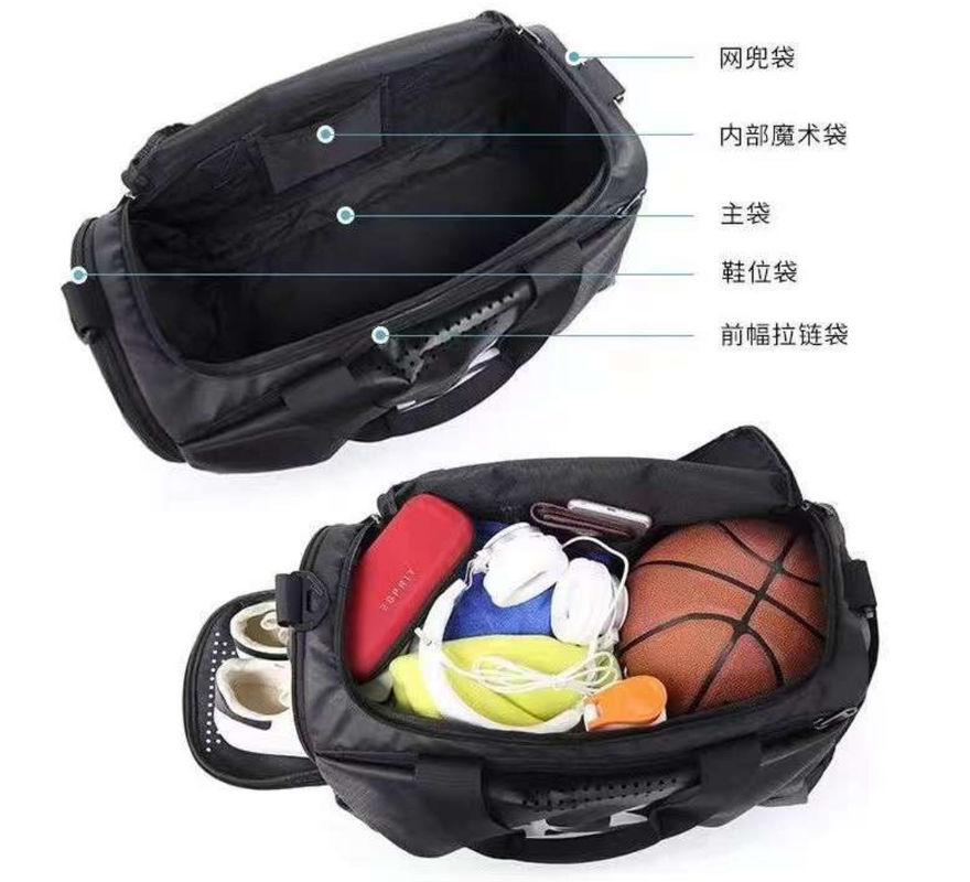 Logo personnalisé Sac de voyage à grande capacité étanche au gymnase extérieur Sac à dos portatif Sac de sport pour hommes