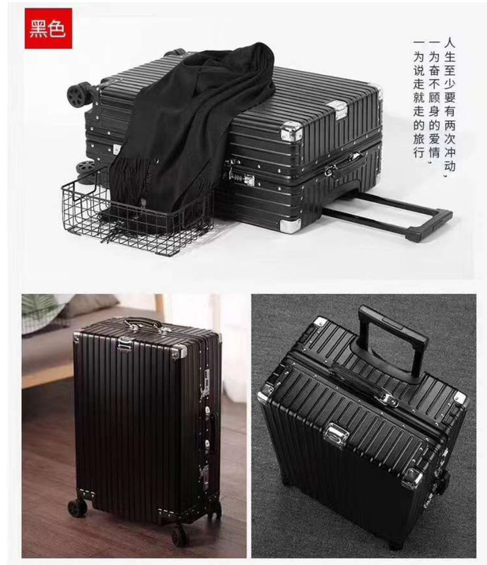 Ensemble de bagages en aluminium, bagages mâles, robustes, affaires, valise de voyage de grande capacité