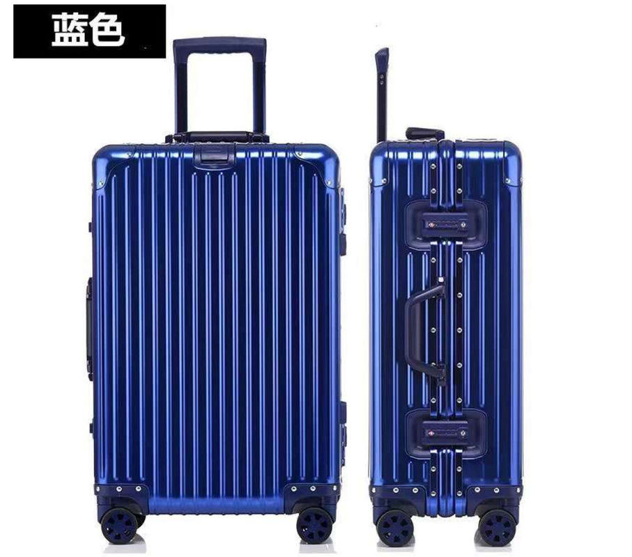 Unisexe en aluminium complet imperméable à l'eau voyage d'affaires bagages chariot valise ensemble de filateur sacs de bagages en aluminium hommes