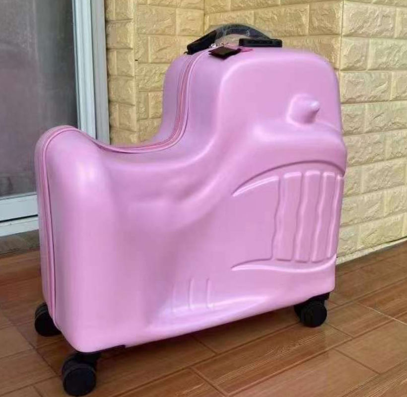 Chariot pour enfants à siège boîte de vélo valise de dessin animé bagages 24 pouces un chariot pour bébés à roulement enfants tout-petit