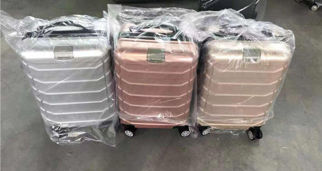 Abs aluminium sac de voyage à roulettes ensemble de bagages valise sur roues 20 pouces