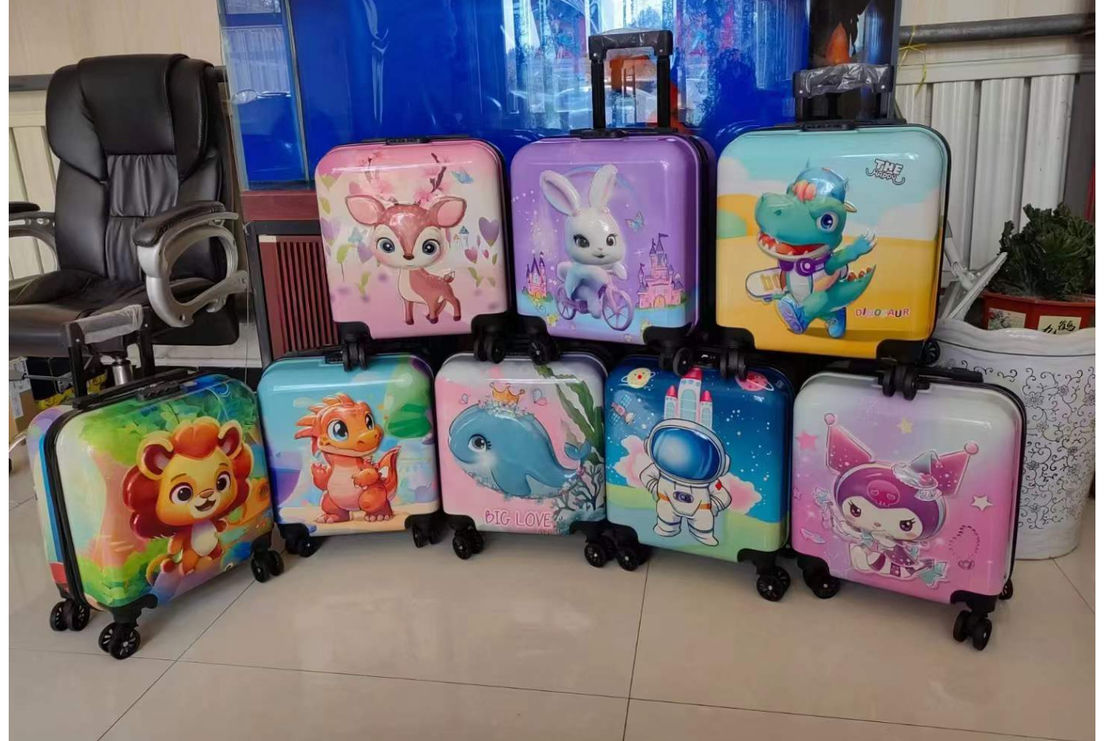 Vente d'usine 18 pouces 360 degrés roues tournantes enfants bagages valises de voyage pour les enfants