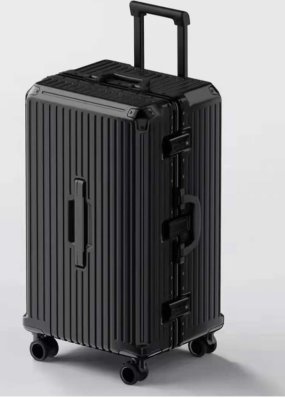 Nouvelle arrivée Vintage Multifonctionnelle Abs Aluminium Bagage à l'arrière-course Trolley Case Bagage de Voyage Valige avec porte-gobelets