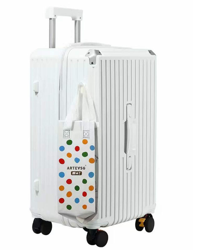 Fabrique de conception neuve en gros Valise de grande capacité Porte-bagages PC ABS coque rigide roue de filature Fermeture à glissière