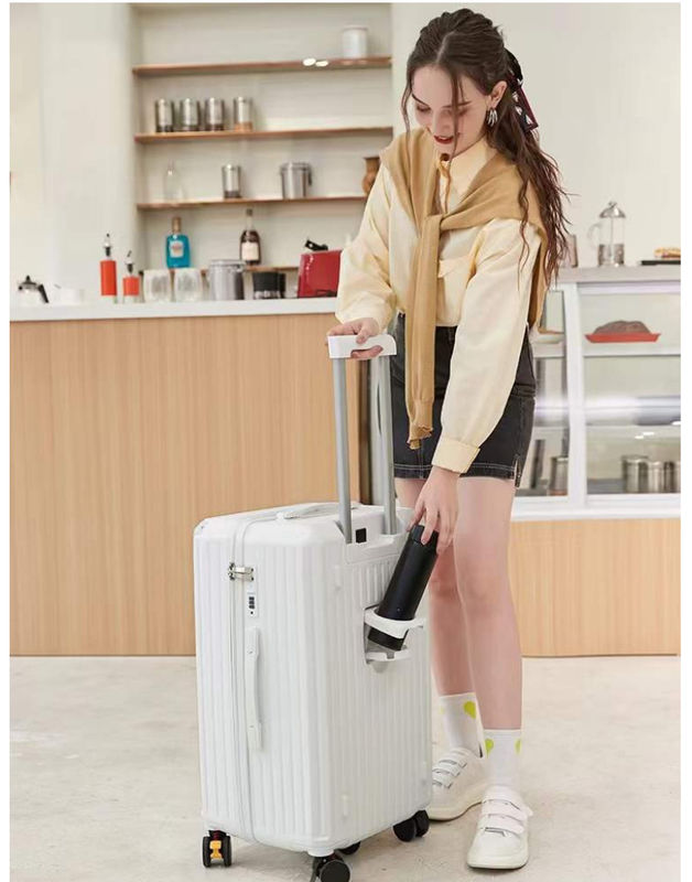Fabrique de conception neuve en gros Valise de grande capacité Porte-bagages PC ABS coque rigide roue de filature Fermeture à glissière