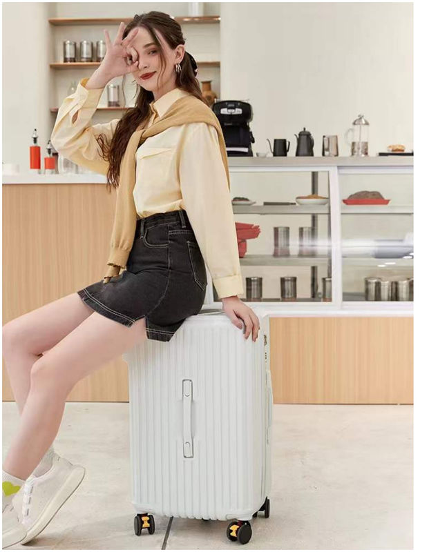 Fabrique de conception neuve en gros Valise de grande capacité Porte-bagages PC ABS coque rigide roue de filature Fermeture à glissière