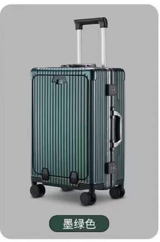 24 pouces de valise avant ouverte carcasse d'aluminium dur avec port de charge USB TSA verrouillage porte-gobelets et porte-téléphone moyen