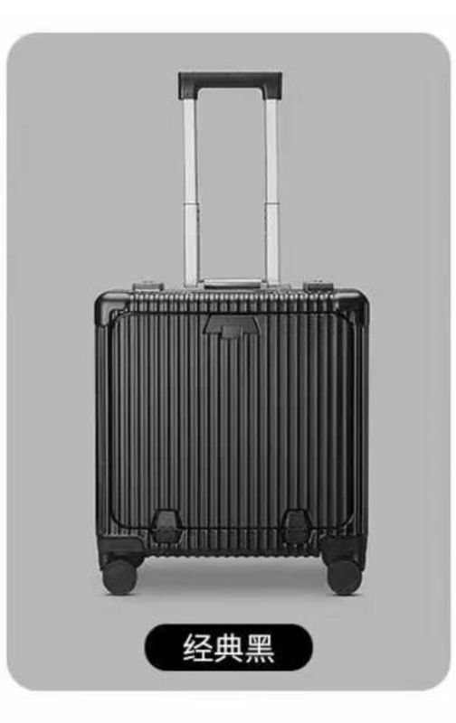 18 pouces de bagages à main avec poche avant cadre en aluminium coque dure valises avec roues valise avec TSA Loc