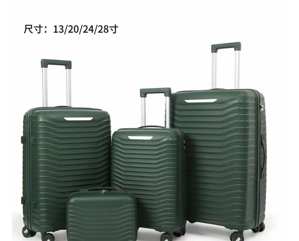 Vente à chaud populaire Trolley valise en plastique durable PP bagages Sets 4pcs Sets Trolley Cases avec roues de filature pour les hommes
