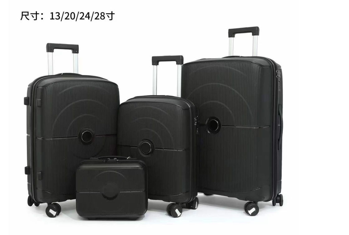 Fabricant PP valise de quatre pièces ensemble de fermeture à glissière bagages mot de passe verrouillage de chariot valise