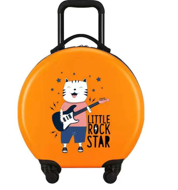 Vendeur en gros Forme ronde Enfants valise de voyage Couleur bonbonne