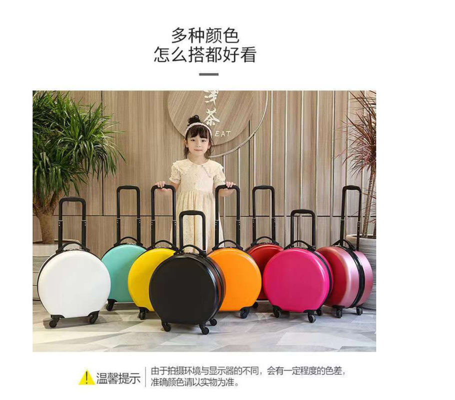Vendeur en gros Forme ronde Enfants valise de voyage Couleur bonbonne